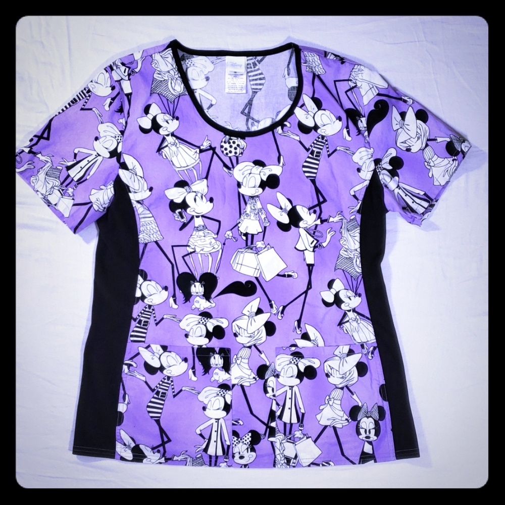 Disney Scrub Top Medium Minnie Mouse People
